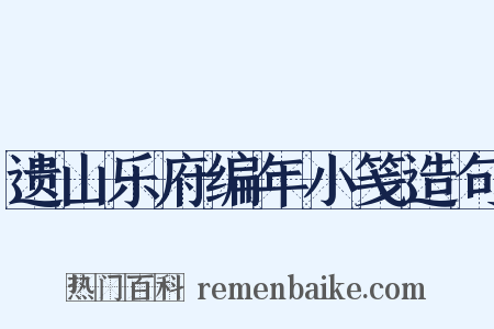 遗山乐府编年小笺造句是什么意思的图片